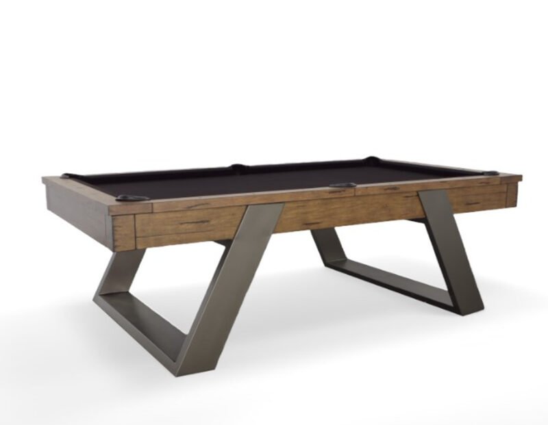 Modesto Pool Table | 8 Foot | Whiskey & Steel Finish | Plank & Hide - Image 2
