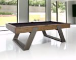 Modesto Pool Table | 8 Foot | Whiskey & Steel Finish | Plank & Hide